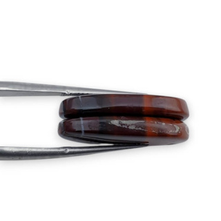 Jaspis czerwony para kaboszonów z dziurką 22x14 mm nr P846