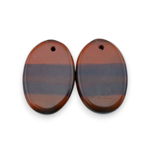 Jaspis czerwony para kaboszonów z dziurką 22x15 mm nr P816 Jaspis czerwony para kaboszonów z dziurką 22x15 mm nr P816