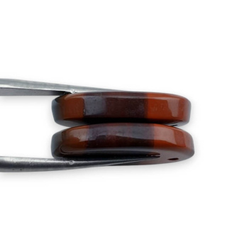 Jaspis czerwony para kaboszonów z dziurką 22x15 mm nr P816