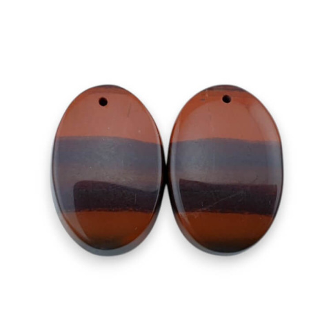 Jaspis czerwony para kaboszonów z dziurką 22x15 mm nr P816 Jaspis czerwony para kaboszonów z dziurką 22x15 mm nr P816