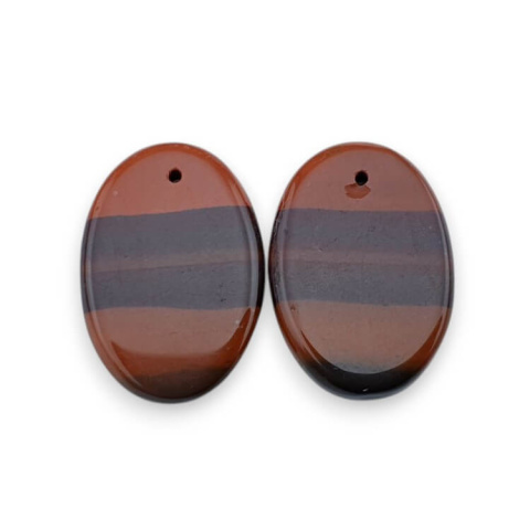 Jaspis czerwony para kaboszonów z dziurką 22x15 mm nr P829 Jaspis czerwony para kaboszonów z dziurką 22x15 mm nr P829