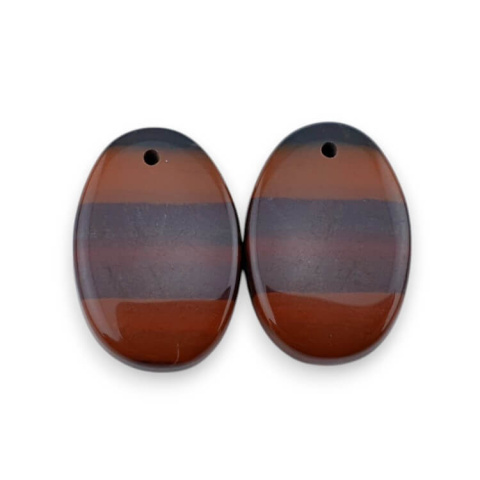 Jaspis czerwony para kaboszonów z dziurką 22x15 mm nr P855 Jaspis czerwony para kaboszonów z dziurką 22x15 mm nr P855