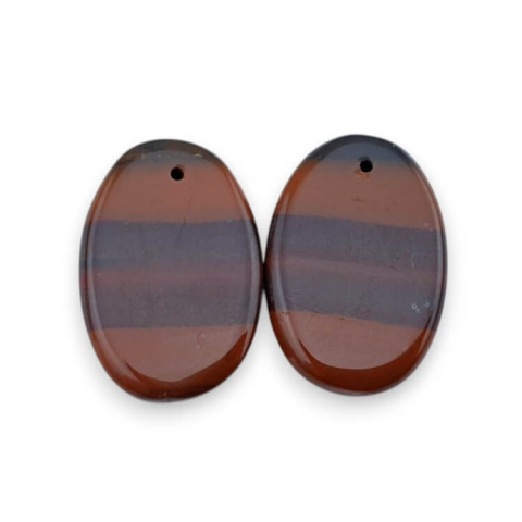 Jaspis czerwony para kaboszonów z dziurką 22x15 mm nr P855 Jaspis czerwony para kaboszonów z dziurką 22x15 mm nr P855