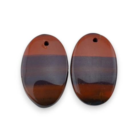 Jaspis czerwony para kaboszonów z dziurką 23x14 mm nr P819 Jaspis czerwony para kaboszonów z dziurką 23x14 mm nr P819