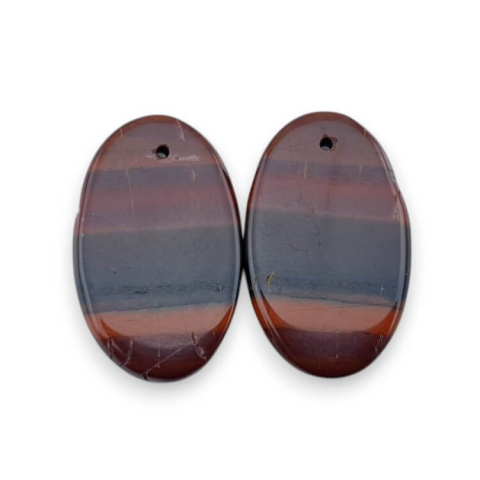 Jaspis czerwony para kaboszonów z dziurką 23x14 mm nr P837 Jaspis czerwony para kaboszonów z dziurką 23x14 mm nr P837