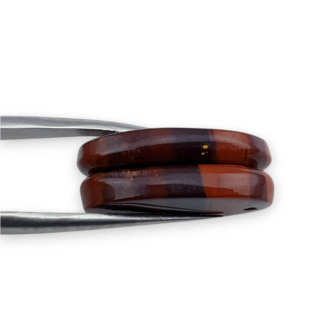 Jaspis czerwony para kaboszonów z dziurką 23x14 mm nr P853
