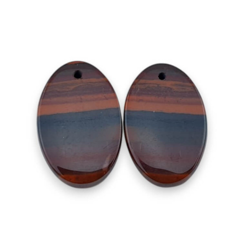 Jaspis czerwony para kaboszonów z dziurką 23x15 mm nr P843 Jaspis czerwony para kaboszonów z dziurką 23x15 mm nr P843