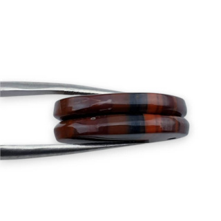Jaspis czerwony para kaboszonów z dziurką 23x15 mm nr P843
