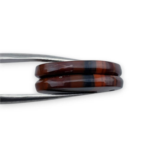 Jaspis czerwony para kaboszonów z dziurką 23x15 mm nr P843 Jaspis czerwony para kaboszonów z dziurką 23x15 mm nr P843