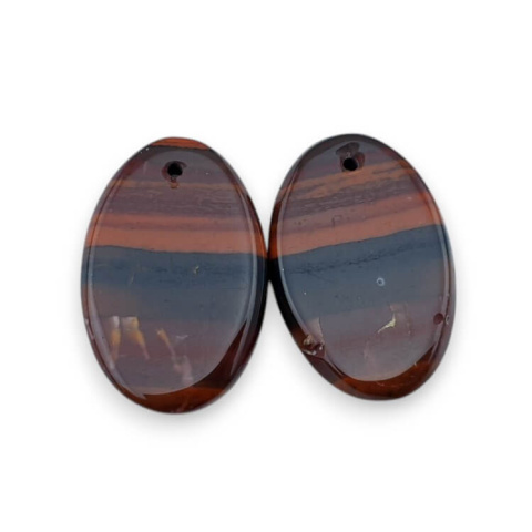 Jaspis czerwony para kaboszonów z dziurką 23x15 mm nr P843 Jaspis czerwony para kaboszonów z dziurką 23x15 mm nr P843