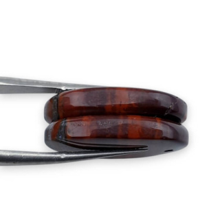 Jaspis czerwony para kaboszonów z dziurką 23x16 mm nr P818