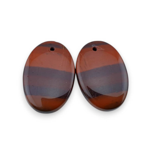Jaspis czerwony para kaboszonów z dziurką 23x16 mm nr P836 Jaspis czerwony para kaboszonów z dziurką 23x16 mm nr P836