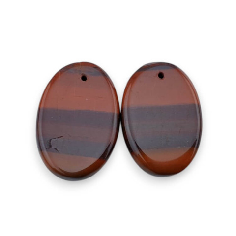 Jaspis czerwony para kaboszonów z dziurką 23x16 mm nr P836 Jaspis czerwony para kaboszonów z dziurką 23x16 mm nr P836
