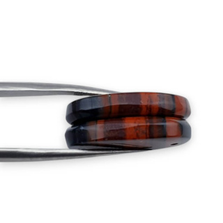 Jaspis czerwony para kaboszonów z dziurką 23x16 mm nr P849