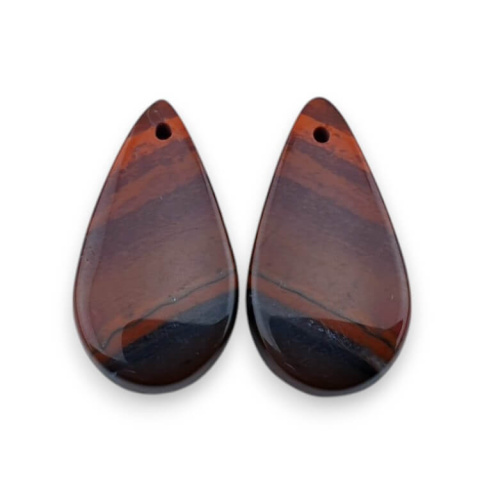 Jaspis czerwony para kaboszonów z dziurką 24x13 mm nr P823 Jaspis czerwony para kaboszonów z dziurką 24x13 mm nr P823