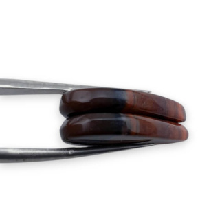 Jaspis czerwony para kaboszonów z dziurką 24x13 mm nr P823