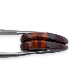 Jaspis czerwony para kaboszonów z dziurką 24x13 mm nr P848