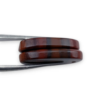 Jaspis czerwony para kaboszonów z dziurką 24x13 mm nr P860