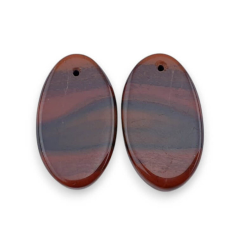 Jaspis czerwony para kaboszonów z dziurką 24x14 mm nr P824 Jaspis czerwony para kaboszonów z dziurką 24x14 mm nr P824