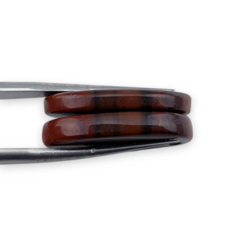 Jaspis czerwony para kaboszonów z dziurką 24x14 mm nr P824