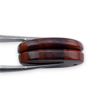 Jaspis czerwony para kaboszonów z dziurką 24x15 mm nr P833