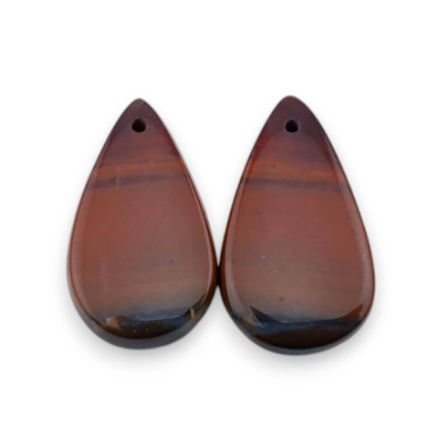 Jaspis czerwony para kaboszonów z dziurką 25x14 mm nr P830 Jaspis czerwony para kaboszonów z dziurką 25x14 mm nr P830