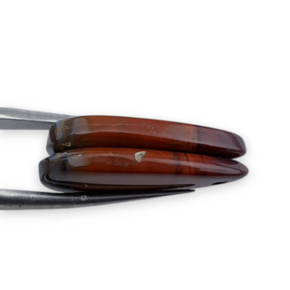 Jaspis czerwony para kaboszonów z dziurką 25x14 mm nr P830