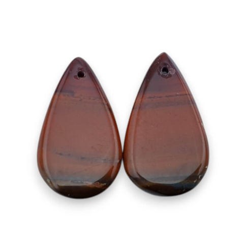 Jaspis czerwony para kaboszonów z dziurką 25x14 mm nr P830 Jaspis czerwony para kaboszonów z dziurką 25x14 mm nr P830
