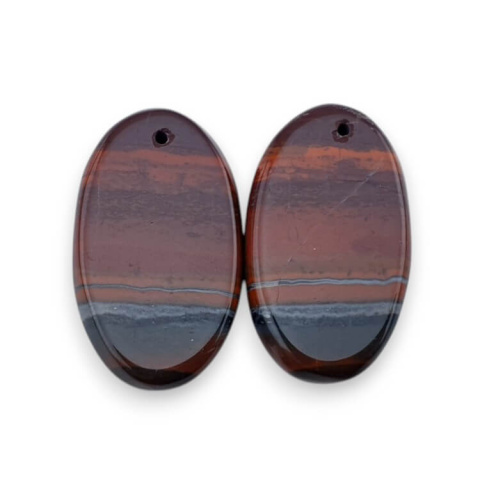 Jaspis czerwony para kaboszonów z dziurką 25x14 mm nr P841 Jaspis czerwony para kaboszonów z dziurką 25x14 mm nr P841