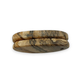 Jaspis krajobrazowy para kaboszonów z dziurką 23x11 mm nr P751