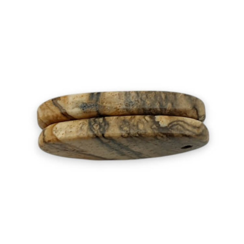 Jaspis krajobrazowy para kaboszonów z dziurką 23x11 mm nr P751 Jaspis krajobrazowy para kaboszonów z dziurką 23x11 mm nr P751
