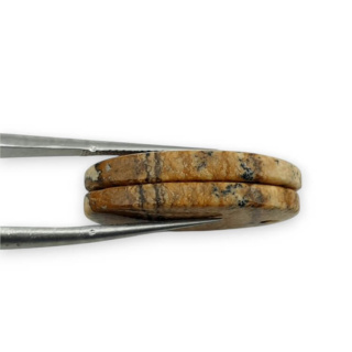 Jaspis krajobrazowy para kaboszonów z dziurką 23x13 mm nr P753