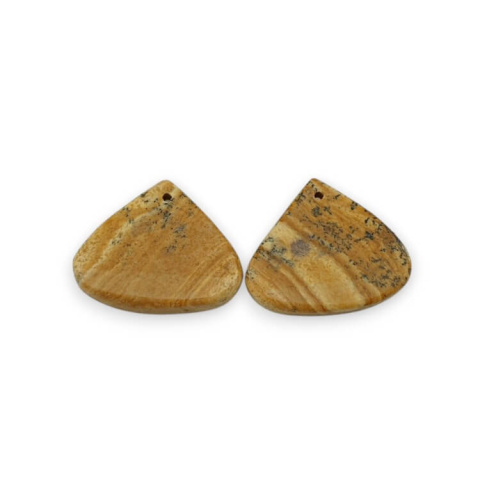 Jaspis krajobrazowy para kaboszonów z dziurką 23x19 mm nr P746 Jaspis krajobrazowy para kaboszonów z dziurką 23x19 mm nr P746