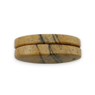 Jaspis krajobrazowy para kaboszonów z dziurką 24x12 mm nr P755
