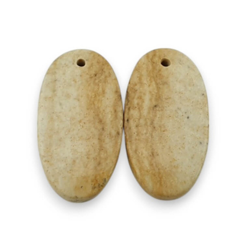 Jaspis krajobrazowy para kaboszonów z dziurką 24x13 mm nr P767 Jaspis krajobrazowy para kaboszonów z dziurką 24x13 mm nr P767