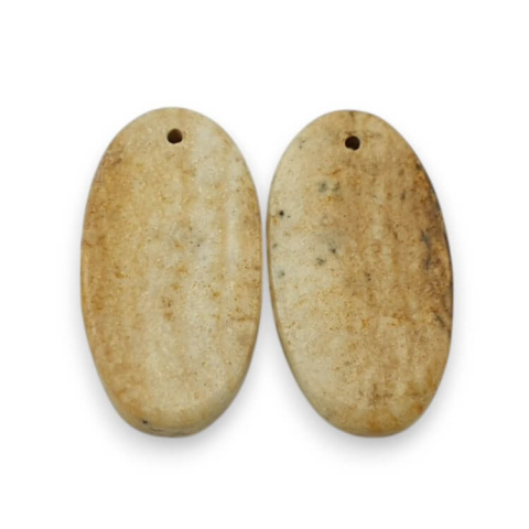 Jaspis krajobrazowy para kaboszonów z dziurką 24x13 mm nr P767 Jaspis krajobrazowy para kaboszonów z dziurką 24x13 mm nr P767