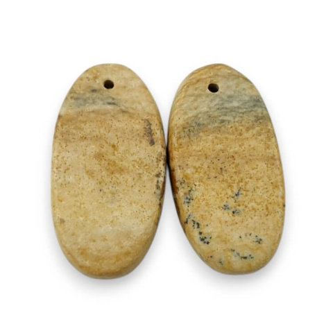 Jaspis krajobrazowy para kaboszonów z dziurką 25x13 mm nr P752 Jaspis krajobrazowy para kaboszonów z dziurką 25x13 mm nr P752