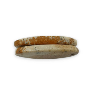 Jaspis krajobrazowy para kaboszonów z dziurką 25x13 mm nr P768