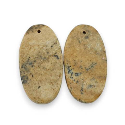 Jaspis krajobrazowy para kaboszonów z dziurką 26x14 mm nr P776 Jaspis krajobrazowy para kaboszonów z dziurką 26x14 mm nr P776