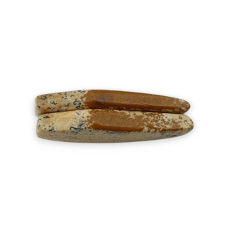 Jaspis krajobrazowy para kaboszonów z dziurką 27x12 mm nr P750