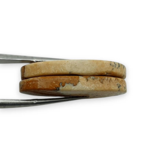 Jaspis krajobrazowy para kaboszonów z dziurką 27x15 mm nr P758 Jaspis krajobrazowy para kaboszonów z dziurką 27x15 mm nr P758