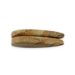 Jaspis krajobrazowy para kaboszonów z dziurką 28x13 mm nr P743