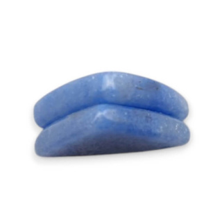 Kwarc niebieski para kaboszonów z dziurką 19x18 mm nr P665