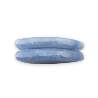 Kwarc niebieski para kaboszonów z dziurką 22x10 mm nr P699