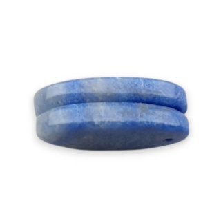 Kwarc niebieski para kaboszonów z dziurką 22x13 mm nr P659