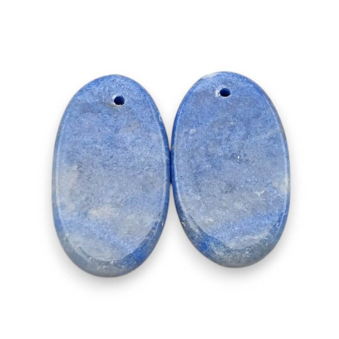 Kwarc niebieski para kaboszonów z dziurką 22x13 mm nr P659 Kwarc niebieski para kaboszonów z dziurką 22x13 mm nr P659