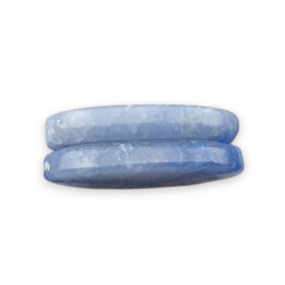 Kwarc niebieski para kaboszonów z dziurką 22x13 mm nr P662