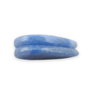Kwarc niebieski para kaboszonów z dziurką 23x14 mm nr P666