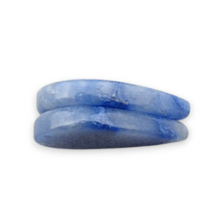Kwarc niebieski para kaboszonów z dziurką 23x14 mm nr P696
