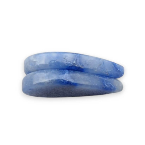 Kwarc niebieski para kaboszonów z dziurką 23x14 mm nr P696 Kwarc niebieski para kaboszonów z dziurką 23x14 mm nr P696